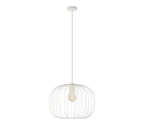Svietidlá  Závesný luster OVELLA 1xE27/15W/230V, priemer 46 cm, krémový W-KM 1370/1 SAND