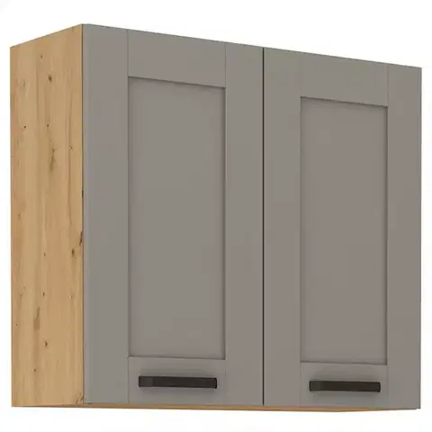 Kuchynské skrinky visiace Kuchynská skrinka Luna claygrey/artisan 80G-72 2F