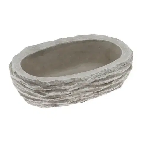 Kvetináče a truhlíky Kinekus Dekorácia oválna, bledo-sivá, obal na kvet, 25cm