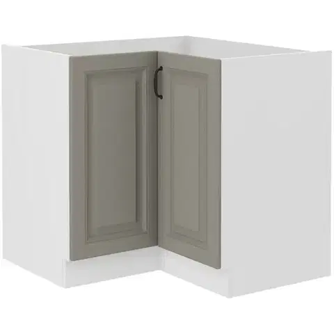 Kuchynské skrinky stojace Skrinka Do Kuchyne Stilo Claygrey/Biely 90x90 Nd 2f Bb