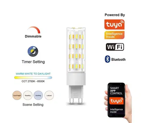 LED osvetlenie  NEO 07763L - LED Stmievateľná žiarovka G9/4W/230V 2700-6500K Wi-Fi Tuya 07763L