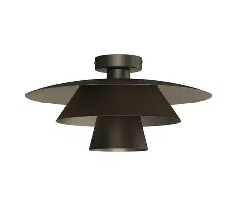 Svietidlá  Stropné svietidlo PLATO 1xE27/15W/230V priemer 38 cm antracit 4498