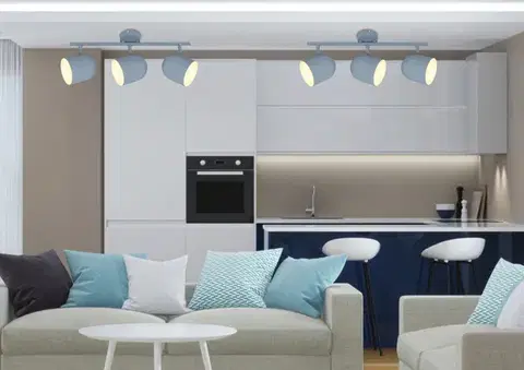 Nástenné svetlá Nástenná lampa azuro strip e27 matná sivá