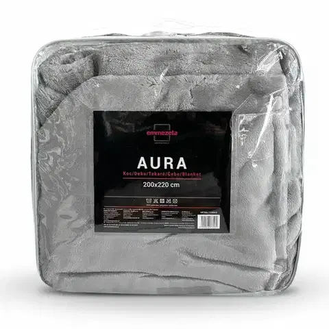 Ozdobné prikrývky Deka Aura 200x220 cm sivá