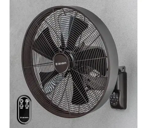 Ventilátory ZE - Nástenný látor FREEZE 50W/230V čierna/hnedá + diaľkové ovládanie 98747