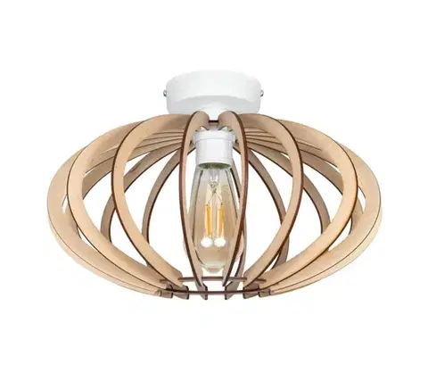 Svietidlá  Prisadený luster EARTH 1xE27/60W/230V biela/béžová 0744