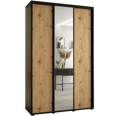 Šatníkové skrine Skriňa 45 Canaris 3 180 čierna/artisan/čierna