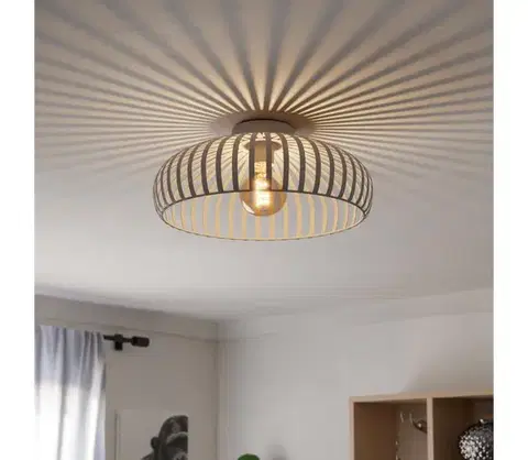 Svietidlá Eglo 901747 - Stropné svietidlo MOGANO 1xE27/40W/230V priemer 43 cm pieskové 901747