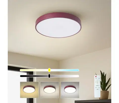 Svietidlá BRILAGI-LED stmievateľné stropné svietidlo POOL LED/36W/230V 3000-6000K 30 cm bordové+DO BRI685
