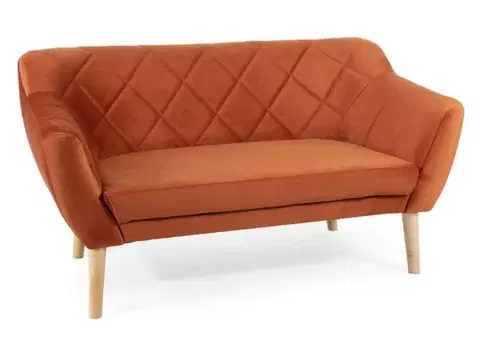 Pohovky Signal Pohovka KARO 2 VELVET | buk Farba: Škoricová / Bluvel 4215