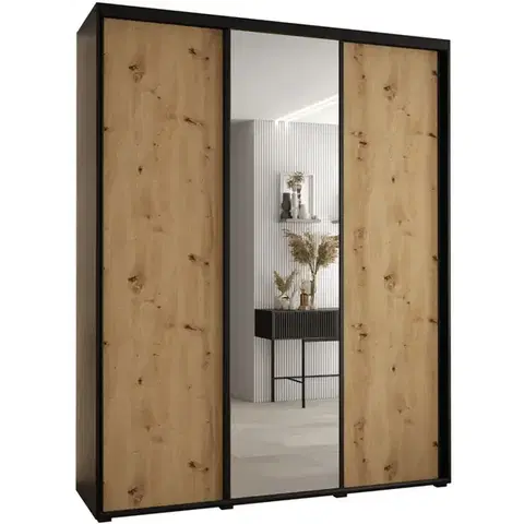 Šatníkové skrine Skriňa 45 Canaris 3 200 čierna/artisan/čierna