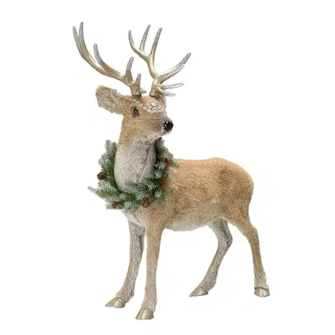 Vianočné dekorácie Figúrka Winter Deer 60x35x77 cm