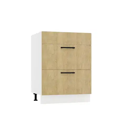 Nábytok Kuchynská skrinka Denis D60PC S/2 zasl dub london/biela