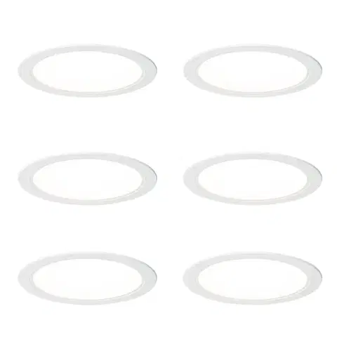 Zapustené svietidlá Sada 6 zapustených bodových svetiel biela 14,5 cm vrátane LED nastaviteľných v Kelvinoch s prepínačom Dip - Stephanie
