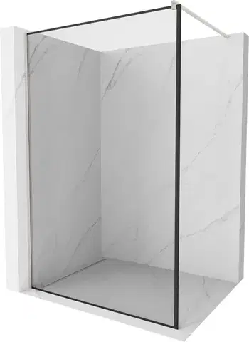 Sprchové dvere MEXEN/S - Kioto Sprchová zástena WALK-IN 60 x 200, čierny vzor 8 mm, nikel kefovaná 800-060-101-97-70