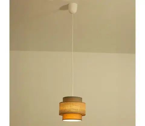 Svietidlá BRILAGI - Závesný luster RESNA 1xE27/60W/230V pr. 20 cm hnedá/béžová H0372