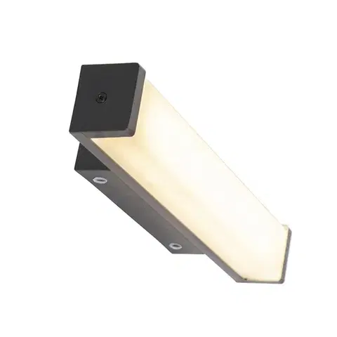 Osvetlenie do kúpeľne Nástenná lampa čierna 32 cm IP44 - Cascada