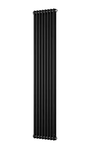 Radiátory do kúpeľne Instalprojekt - Kúpeľňový radiátor TUBUS 2 - Farba radiátora - Čierna, Rozmer radiátora - 485 × 1800 mm, výkon 1324 W, Typ pripojenia - Stredové 50 mm RADTUB21801031S