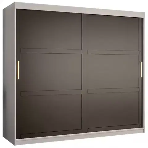 Šatníkové skrine Skriňa Amiro 1 200 biely/čierny