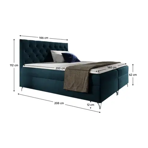 Boxspring Boxspringová posteľ GUINEVRA 6 Tempo Kondela