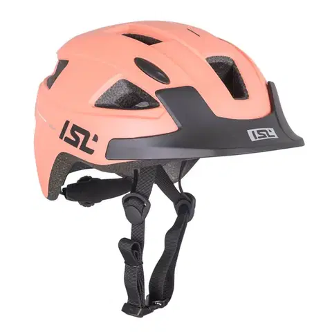 Helmy a prilby na in-line Detská cyklo prilba s LED svetlom ISL Lumiro Blush Pink - S (54-59)
