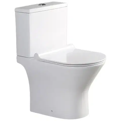 WC kombi WC Kombi bezokrajové Habari s doskou voľne padajúca