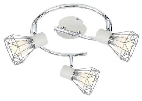 Stropná svetla Špirálová nástenná/stropná lampa chróm/biela 3xE14 Verve