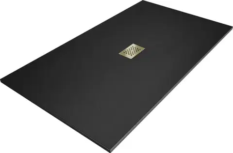 Vane MEXEN/S - Hugo sprchová vanička SMC 200x100, čierna, krytka zlatá 42701020-G
