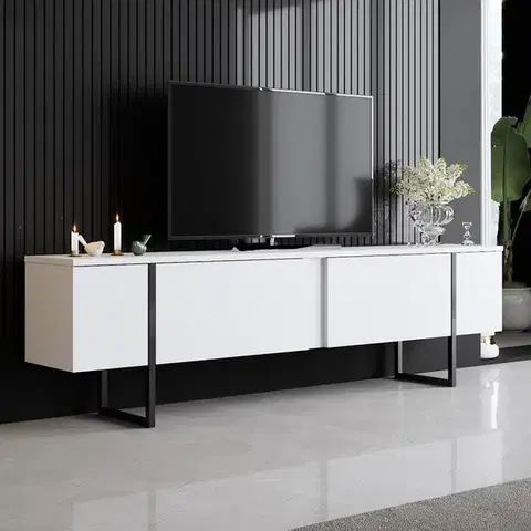 TV stolíky TV stolík Luxe - White, Black