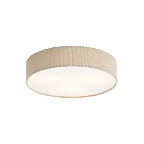 Stropné osvetlenie Moderné stropné svietidlo sivohnedé so zamatovým tienidlom 46 cm 3-svetlá - Luz