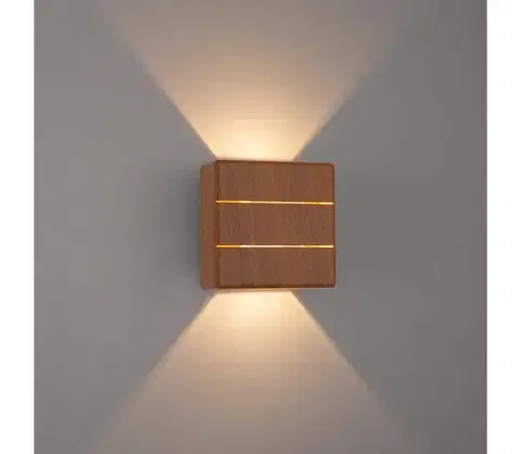 Svietidlá  08523L - LED vonkajšie nástenné svietidlo LUXLINE 6W/230V 3000K IP54 orech 08523L