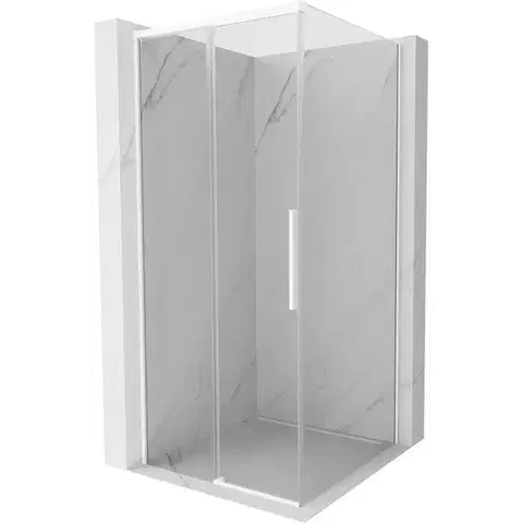 Sprchovacie kúty MEXEN/S - Rox sprchovací kút posuvný 100 x 100, transparent, biela 8C2-100-100-20-00