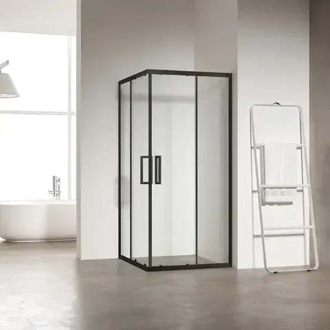 Sprchové kúty 90x90 Sprchový kút Atlas 90x90x210 black