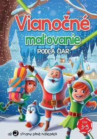 Nalepovačky, vystrihovačky, skladačky Vianočné maľovanie podľa čiar