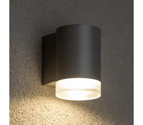 Záhradné lampy BRILAGI - Vonkajšie nástenné svietidlo MATERA 1xGU10/30W/230V šedá IP54 WO-HR60275-OEM-SA