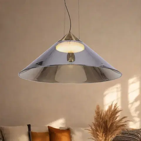 Stropná svetla Lampa wisząca Presto 50 szklana z dymionym kloszem nad stół do salonu GX53