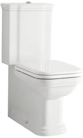 Záchody KERASAN - WALDORF WC kombi, spodný/zadný odpad, biela-chrom WCSET04-WALDORF