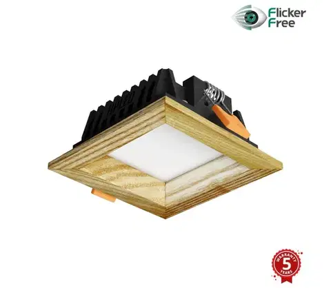 Svietidlá APLED - LED Podhľadové SQUARE WOODLINE LED/3W/230V 3000K 9x9 cm jaseň masív 21296