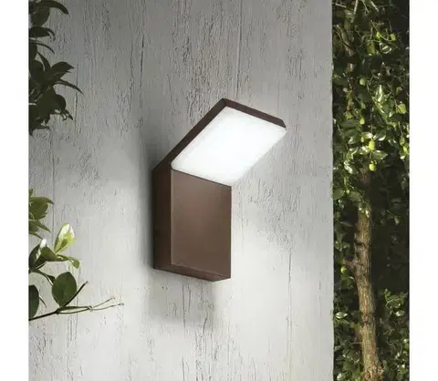 Svietidlá Ideal Lux - LED vonkajšie nástenné svietidlo STYLE LED/8,5W/230V 3000K CRI 90 IP54 hnedé 322704