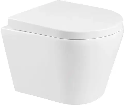 Záchody MEXEN/S - Rico Závesná WC misa Rimless vrátane sedátka s slow, Duroplast, biela 30720200