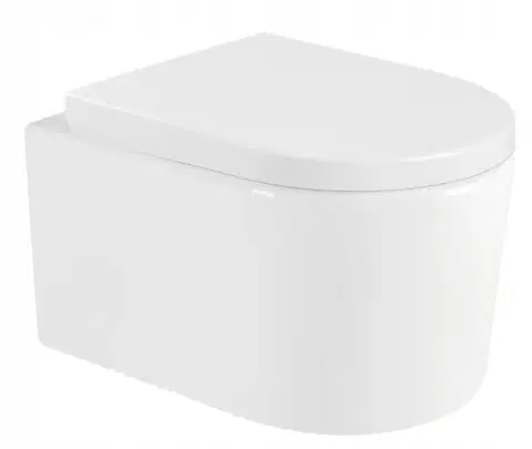Záchody MEXEN/S - Sofia Závesná WC misa vrátane sedátka s pomalým trwarda, duroplast, biela 30540200