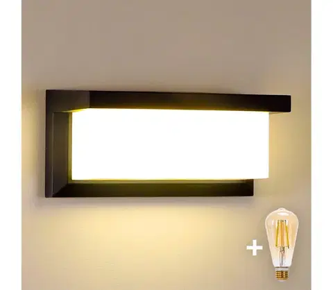 Svietidlá BRILAGI - LED stmievateľné vonkajšie nástenné svietidlo BRICKY 1xE27/6W/230V 2700-6500K IP54 čierne BG1024+AI0601