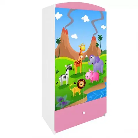 Skrine do izieb Skriňa Babydreams Ružová – Safari
