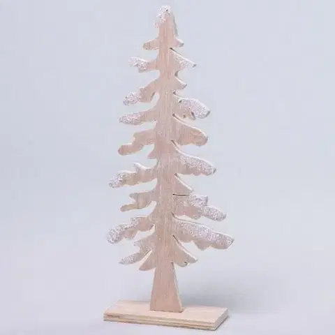 Ostatné vianočné dekorácie Kinekus Dekorácia strom 13x5x30 cm drevo natur