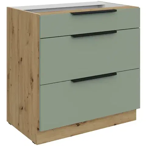 Kuchynské skrinky stojace Kuchynská skrinka Aria-Sa/Ar Anti Fingerprint 80d 3s Bb