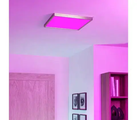 Svietidlá Eglo 901422-LED RGBW Stmievateľné kúpeľňové stropné svietidlo FUEVA-Z LED/17,8W/230V 39x39cm IP44 chróm 901422