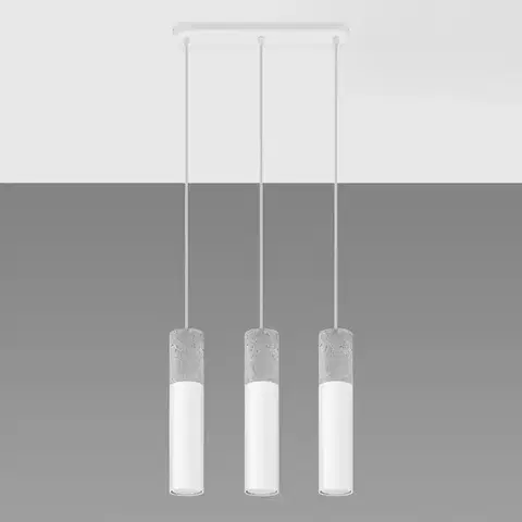Lampy nad stôl do jedálne Závesná lampa Pennala 3 biela