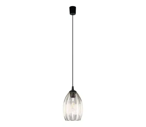 Svietidlá  Luster na lanku LIZA 1xE27/15W/230V čierna/zlatá 6792