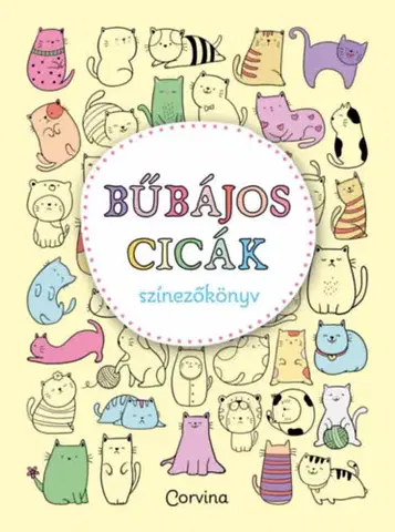 Maľovanky pre dospelých Bűbájos cicák - Színezőkönyv