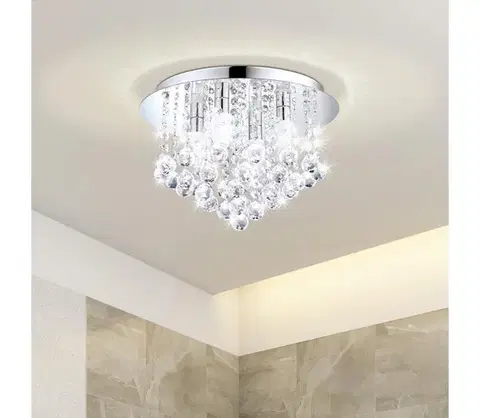 Svietidlá Eglo 79516-LED Kúpeľňové stropné svietidlo MONTEPRANDONE 8xG9/3W/230V IP44 chróm 79516